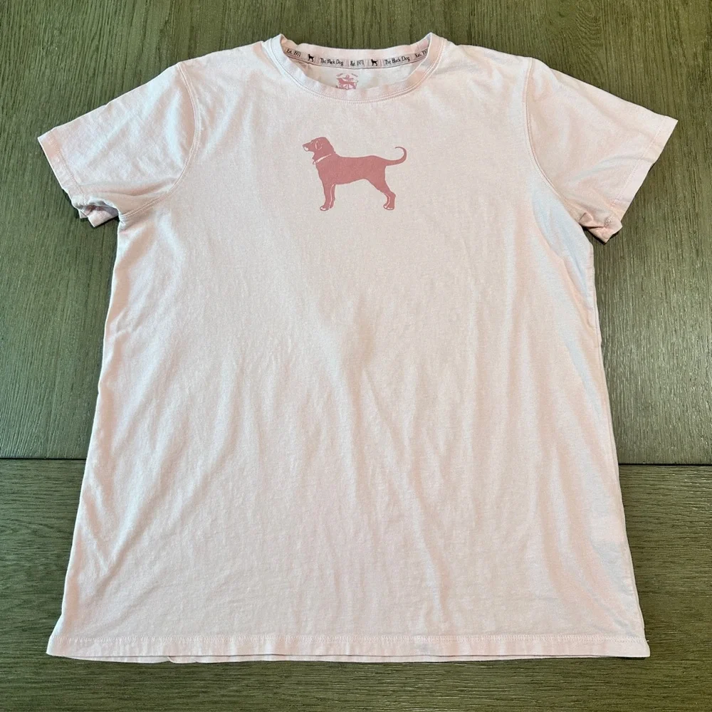 The Black Dog Women’s Classic Short Sleeve T-Shirt Size XL Pink Shell - Picture 1 of 10